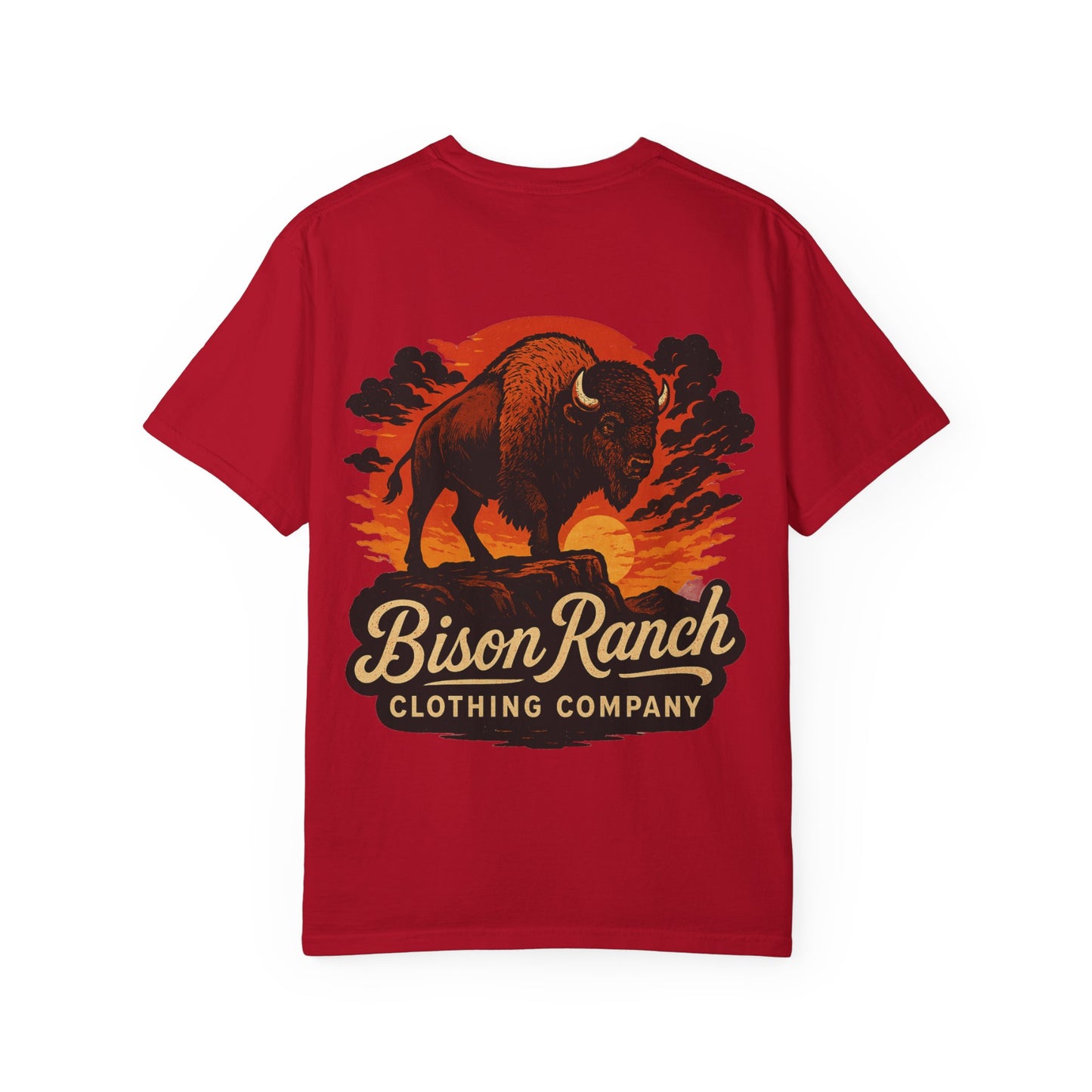 Sunset Bison Short Sleeve Tee