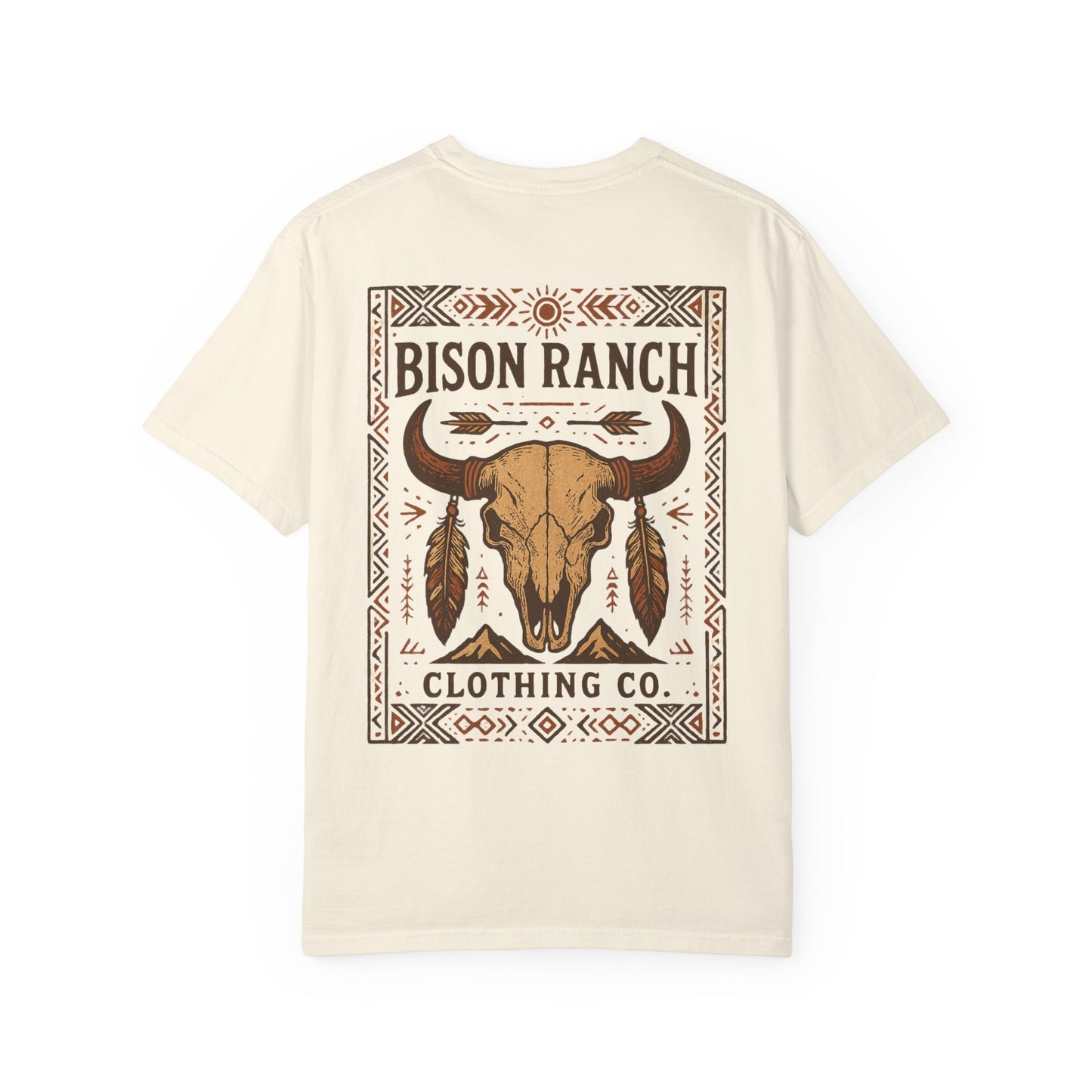 Native Bison Skull Short Sleeve Tee