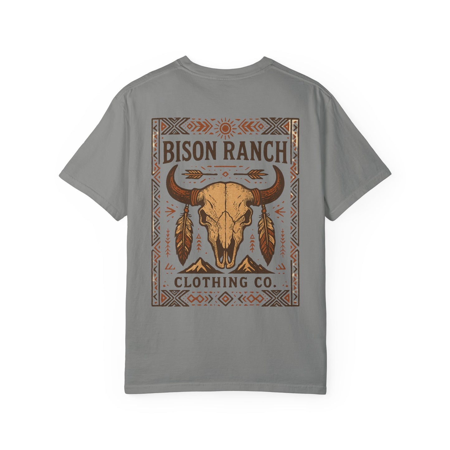 Native Bison Skull Short Sleeve Tee